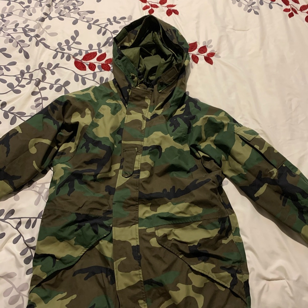 Camouflage military goretex jacket